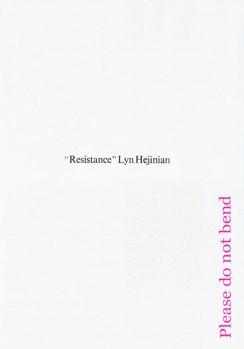  - A SANDWICH, A WALLET AND A GIRAFFE - booklaunch Resistance by Lyn Hejinian